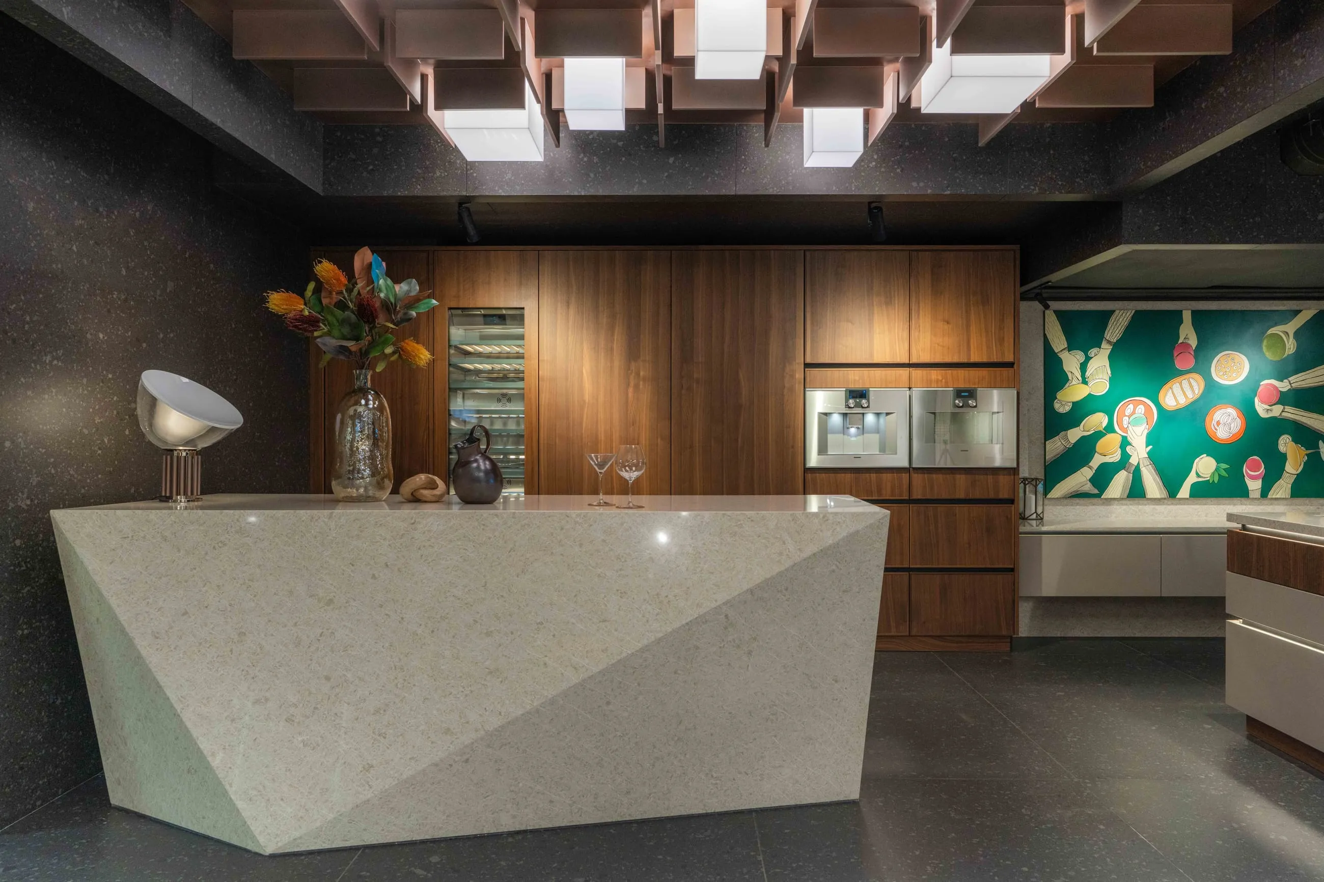 Häcker luxury modular kitchen on display at Kitchen Stories Hyderabad, view 2